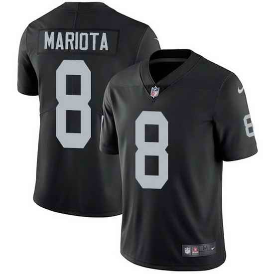 Nike Raiders 8 Marcus Mariota Black Team Color Men Stitched NFL Vapor Untouchable Limited Jersey